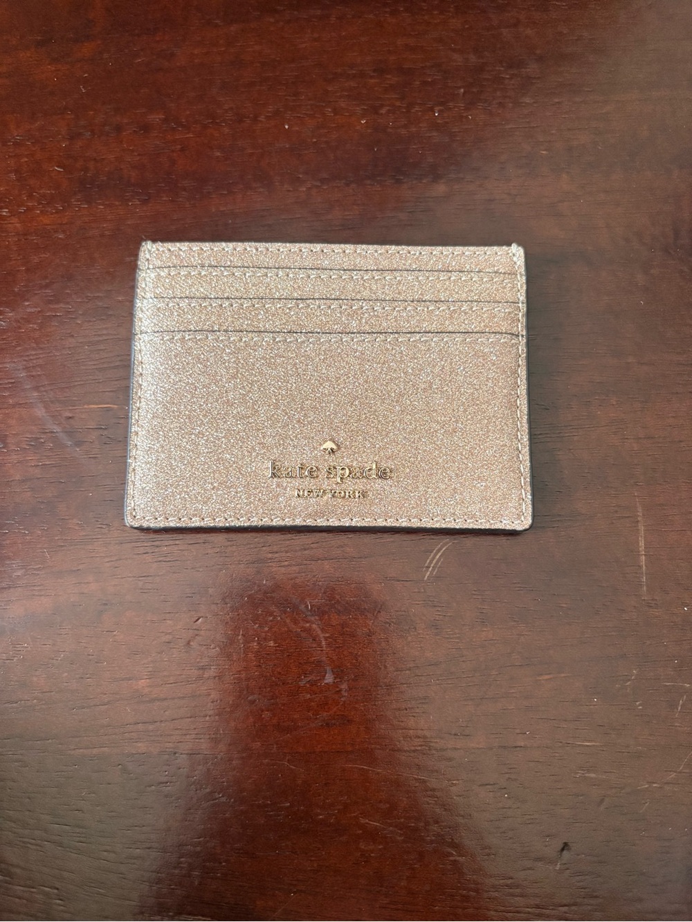 kate spade metallic rose card case